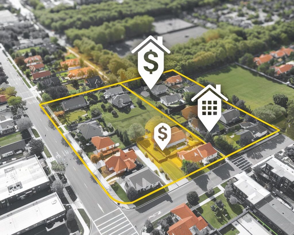 a-photo-of-a-neighborhood-map-with-specific-homes